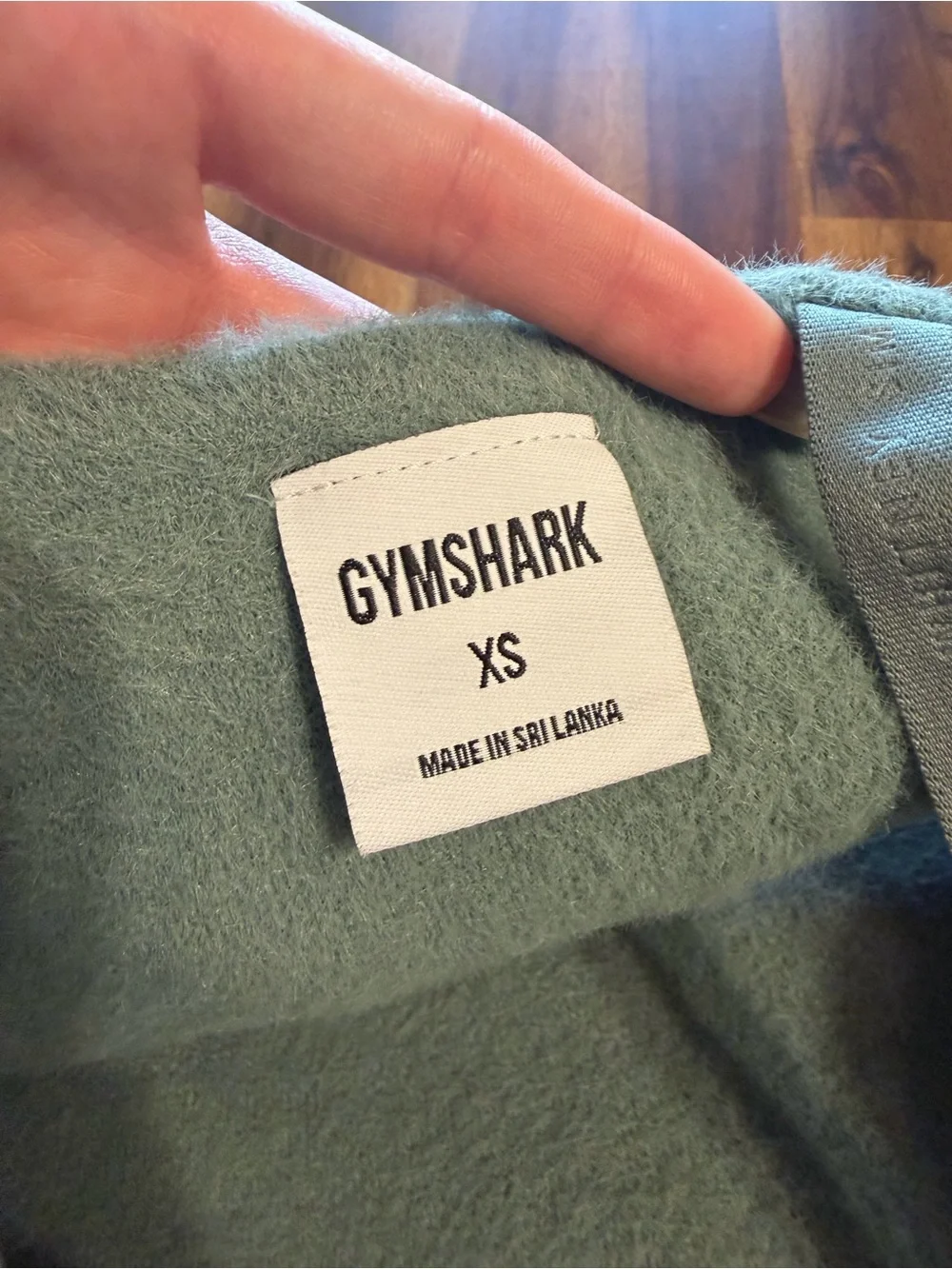 Gymshark x Whitney Simmons Fuzzy Eyelash Matching Set Sage Green